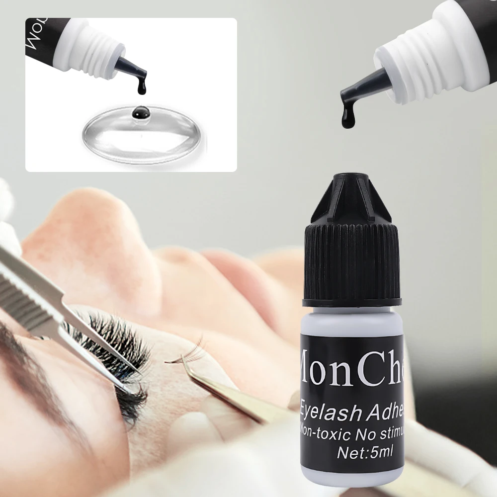 

5ml Semi-permanent Black Eyelash Extension Glue Waterproof Fast Drying Strong for DIY Grafting Eyelash Extension Adhesivos Lash