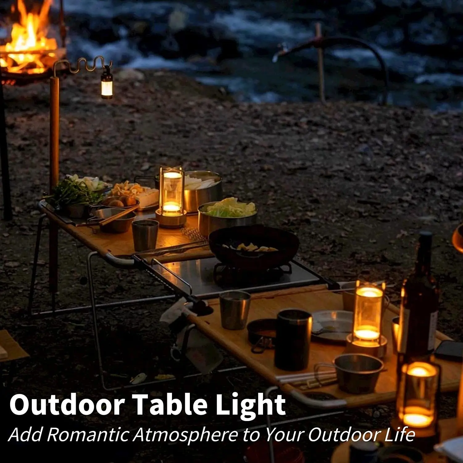 

Restaurant Bar Led Table Lamp Retro Charging Desk Lamps Dimming Atmosphere Camping Light Waterproof Touch Switch Bedside Lamp