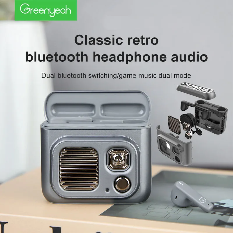 

Bluetooth-гарнитура TWS 2 в 1, беспроводная, с сенсорным управлением