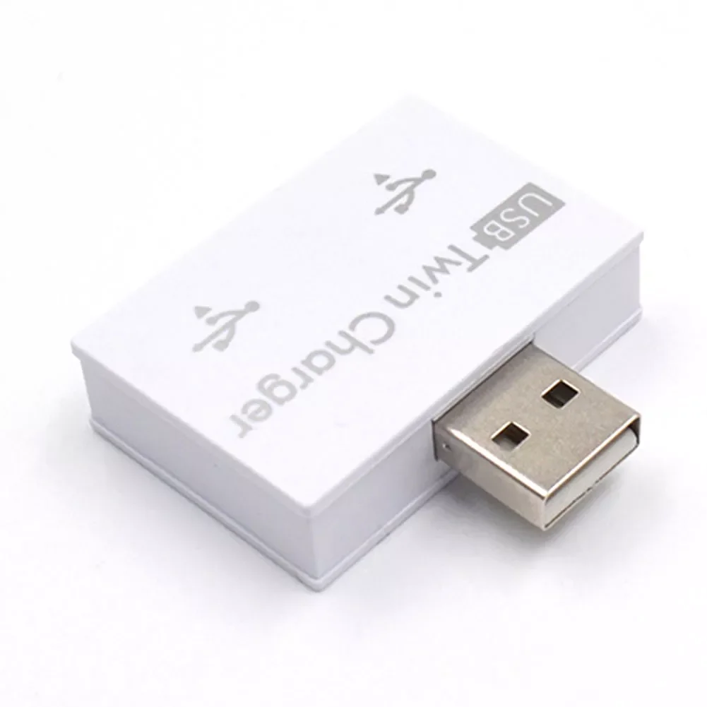 

2 Ports Splitter Stable Twin Charger Portable For Phone Tablet Adapter Fashion Mini ABS USB Hub Professional Extender Practical