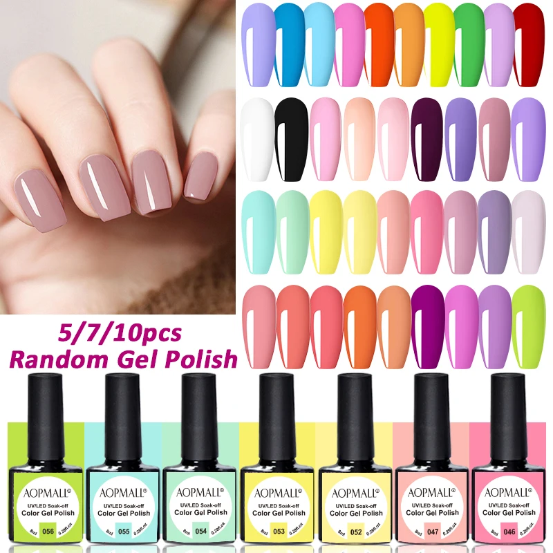 AOPMALL®5/7/10 шт. полуперманентные гель-лаки для ногтей |