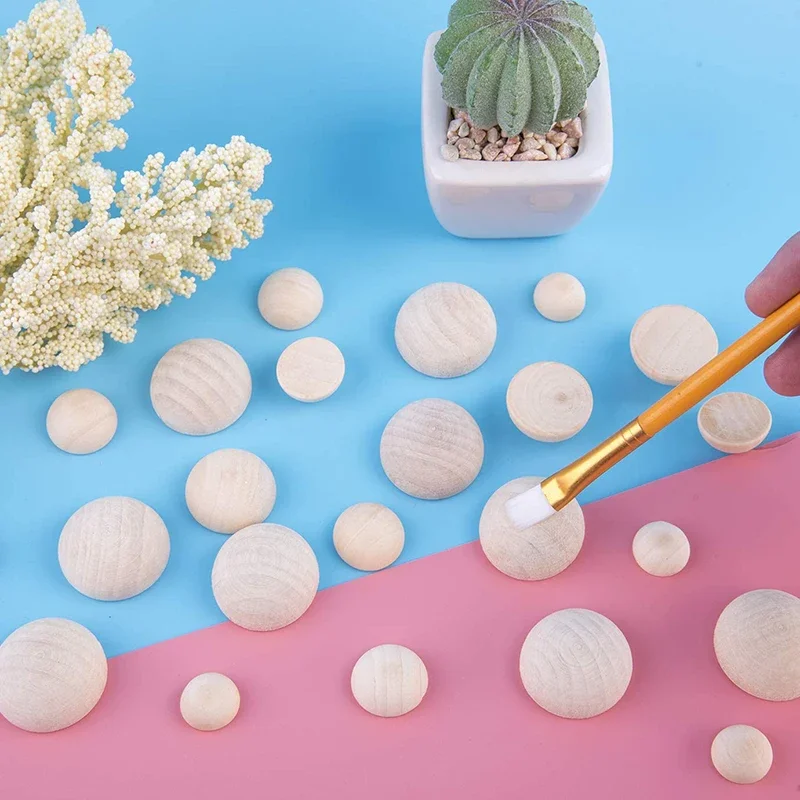 1-50 шт. полудеревянные бусины из натурального дерева разделенные круглые