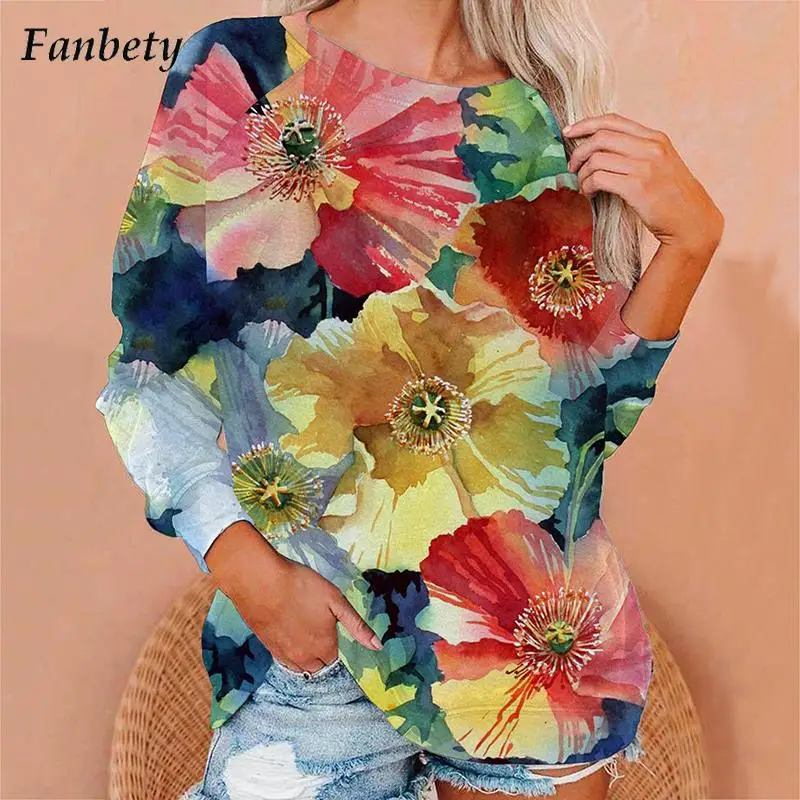 

Блузка женская с длинным рукавом и круглым вырезом, на осень/зиму