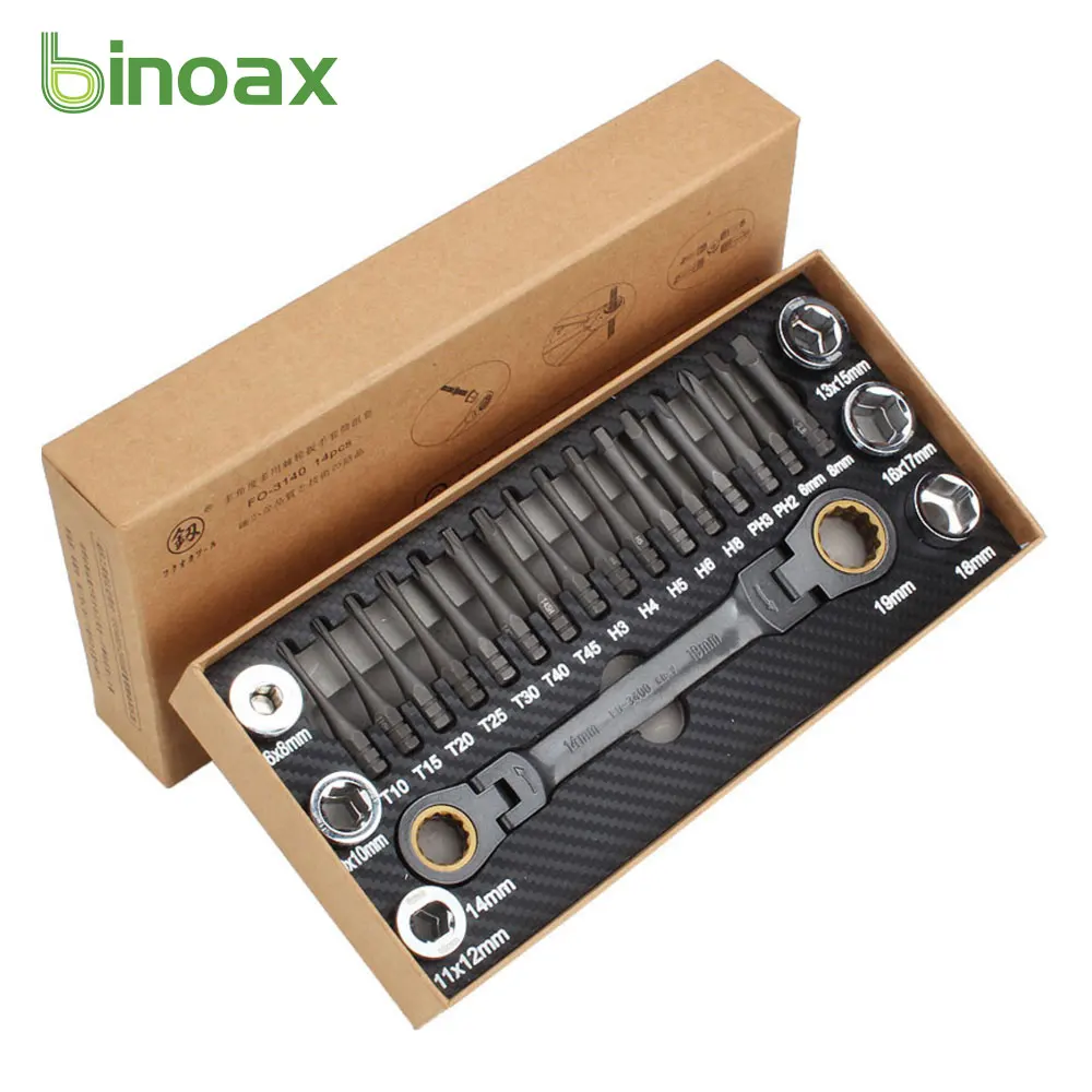 

Binoax 23 Pcs Ratcheting Screwdriver Bit Sockets Hand Tool Sets For Woodworking
