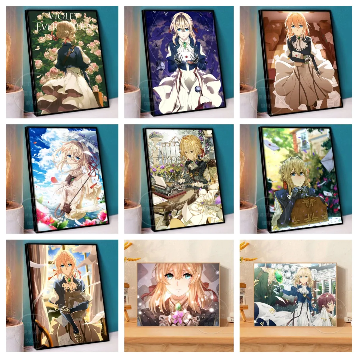 

2023 New Collection Diamond Art Painting Kits Set Anime Violet Evergarden Bedroom Decor Painting DIY MAG Kids Gift Girls Boys