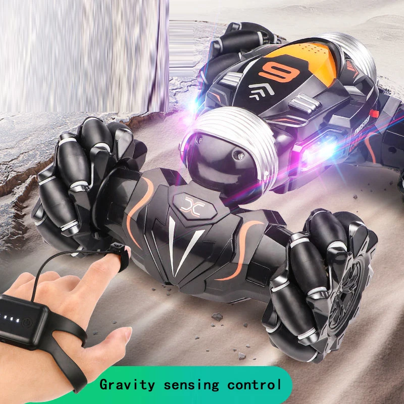 

4WD Stunt RC Car With LED Light Music Gesture Induction Deformation Twist Climbing Radio Controlled Car Electronic Toys for Kids