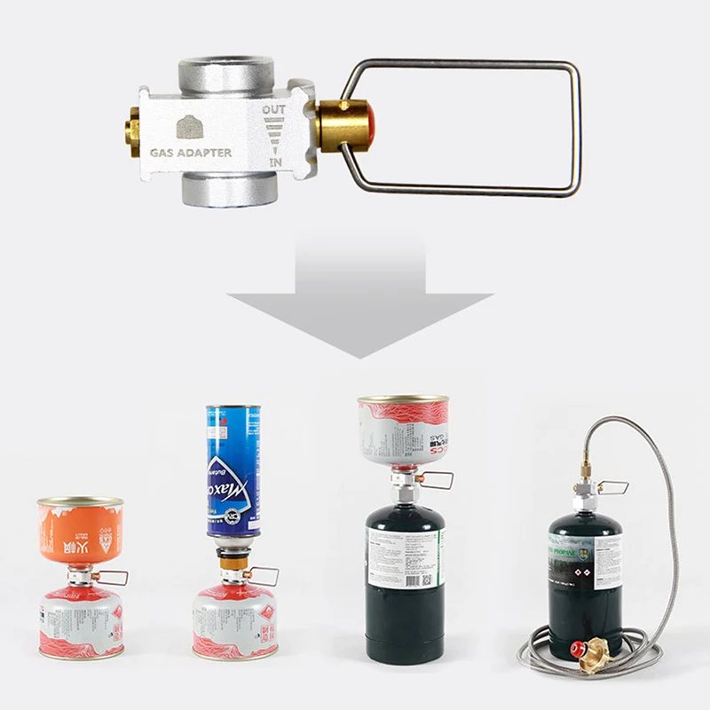 

Конвертер газа для кемпинга, конвертер газа, переключение передач, плоский бак, адаптер для преобразования, походный газовый адаптер, уличн...
