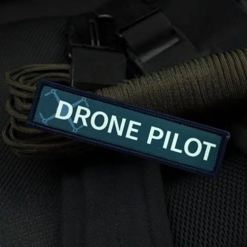 Фото Нашивка с принтом DRONE PILOT, истребитель-хранитель, тактический значок боевого моря, военный рюкзак, наклейка, нашивки для одежды №1