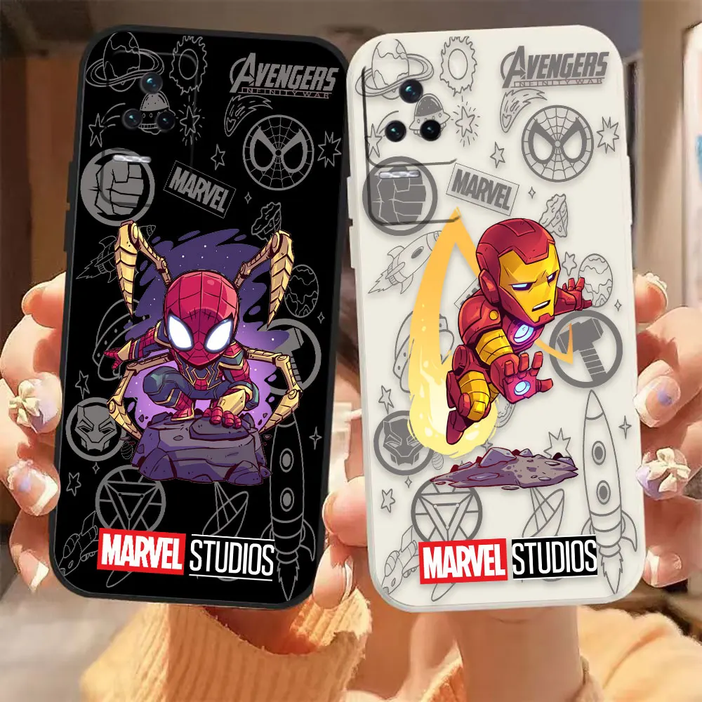

Cartoon Funny Spider-Man Iron Man Case For Redmi K60E K60 K50 K40S K40 K30 12C 10C 9A 9 8A 8 10X 10A 10 Pro 4G 5G Gaming Case