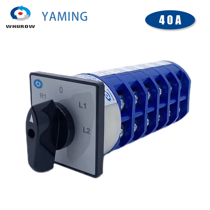 Кулачковый переключатель 40 А, 24 клеммы, 5 позиций, «сделай сам», поворотный переключатель, LW5-40/6, управление различными нагрузками