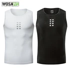 Мужской велосипедный базовый слой WOSAWE, летняя Джерси, велосипедный жилет, Светоотражающий Жилет для горных и шоссейных велосипедов, сетчатая нижняя одежда