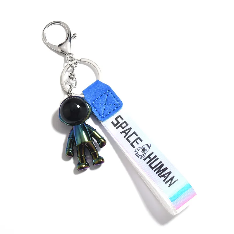 Латунный брелок для ключей с астронавтом космическим роботом Мужская поясная
