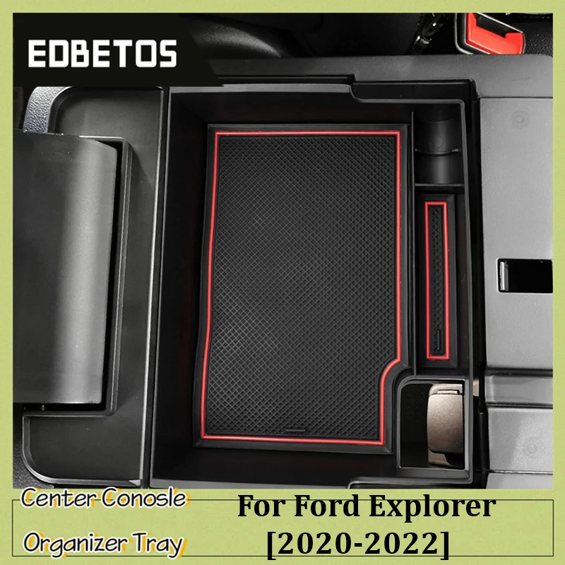 Explorer Car Center Console Organizer Tray Armrest Storage Box Compatible For Ford Explorer 2020 2021 2022