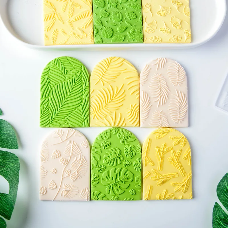 Новая форма для печенья с рисунком листьев акриловая штамп тиснением