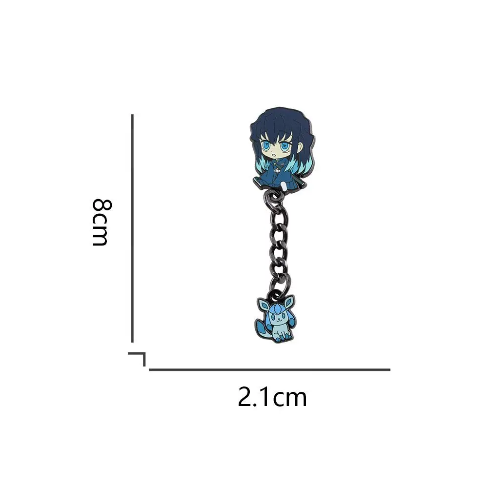 Фото Брошь-значок Demon Slayer Anime Time Transparent Ichiro: Мультяшный подарок-значок для одежды, сумок, украшения, сувенир по манге №3