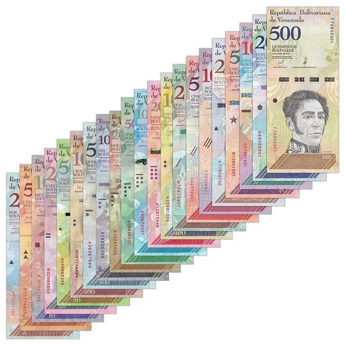 

21PCS/Set Venezuela Bolivares Original Notes Countries UNC Condition Real Notes World Collection Gift Souvenir