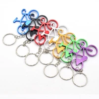 1 key ring with metal bike key chain 7 color bottle opener keychain for decoration or gifts 2pcs
