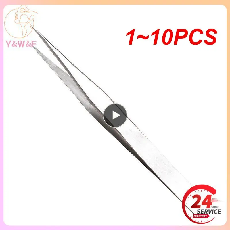 

1~10PCS Anti-Static Tweezers Stainless Steel Superhard Tweezers High Precision Anti-static Tweezers For Eyelash Extensions Tool