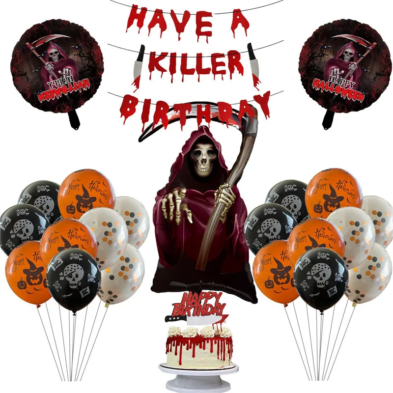 

Venom Balloon Halloween Hero Theme Party Supplies for kids Party Decoration Boys Surprise Ballon Balloons Flag Children Scene