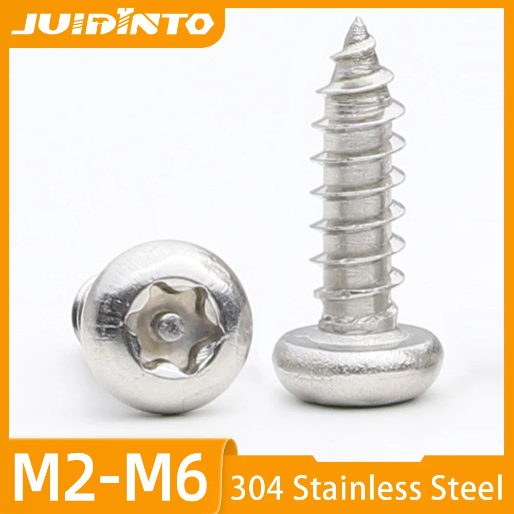 

10-50 шт. Саморез Torx с цилиндрической головкой M2 M2.3 M2.6 M3 M3.5 M4 M5 Круглый шестигранный саморез из нержавеющей стали для дерева