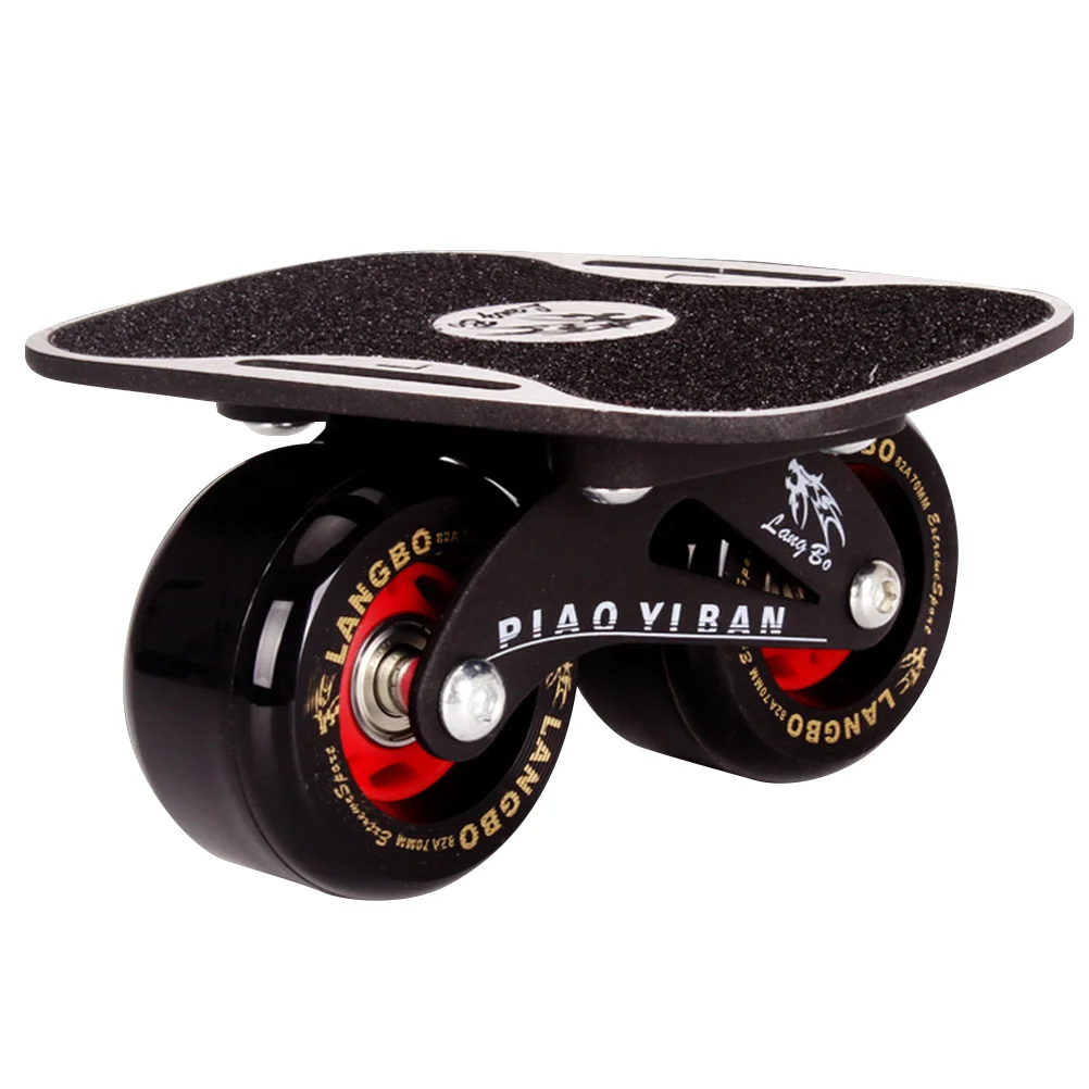 

Wheel Skateboard Drift Board Professional Wear- resistant Skateboard Cool Easy Carry Veneer ( Frosted Plate, Black Wheel )