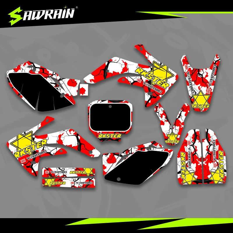 Фото Наборы наклеек с графикой мотоцикла Sawrain, наборы наклеек для HONDA 07-20 CRF150R №1