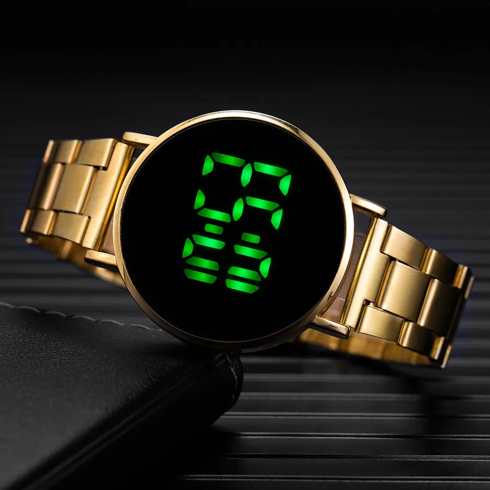 

Women Digital Watches Luxury Waterproof Men Sport Watch Stainless Steel Watchband Simple LED Electronic Clock zegarek damski