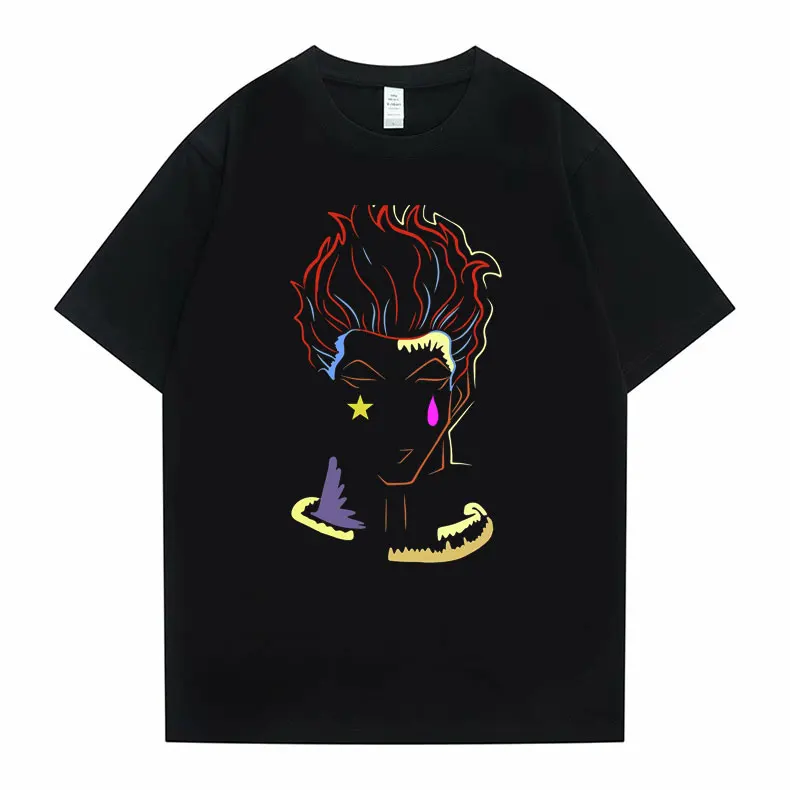 

Japanese Anime Hunter X Hunter Hisoka Print T-shirts Man Vintage Pure Cotton Tee Streetwear Men Women Manga 90s Oversized Tshirt