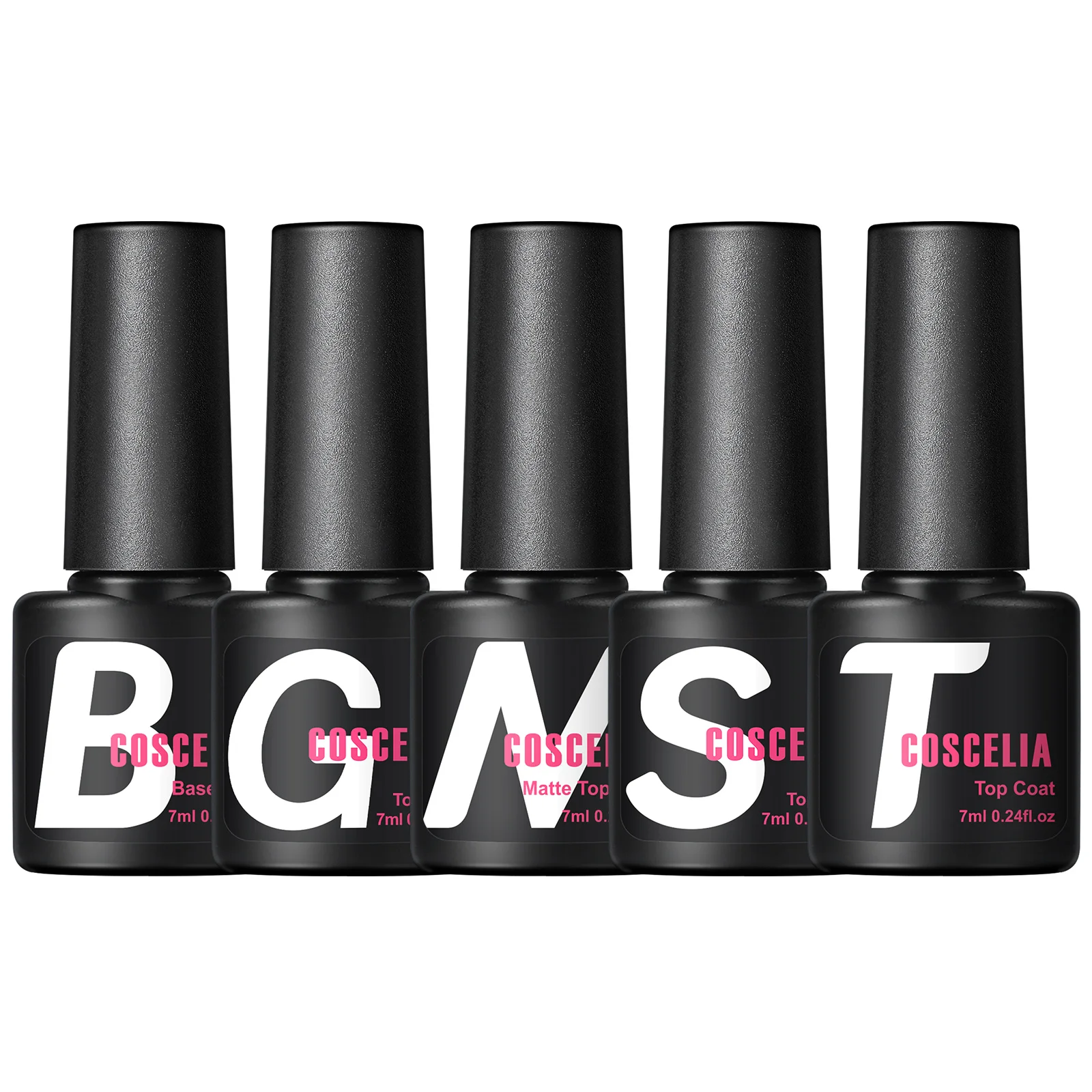 COSCELIA 5 Упаковок 7 Мл Золотые И Серебряные Верхние Покрытия Матовый Гель Для
