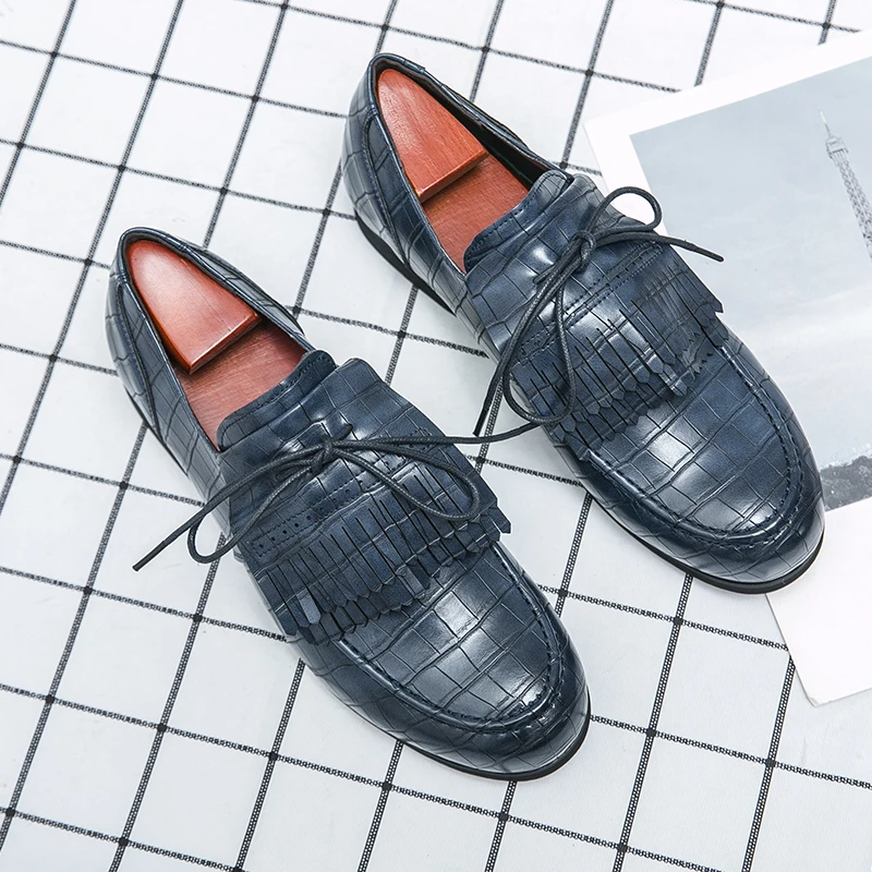 

Men's high-quality leather shoes Fashion luxury texture tassel leather shoes Low top casual gentleman suit Oxford shoes