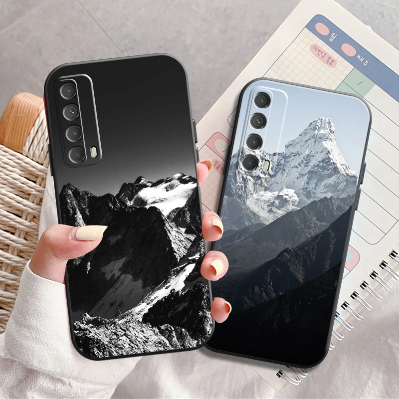 

3D Emboss Mountain Phone Case For Huawei Honor 10 V10 10i 10 Lite 20 V20 20i 20 Lite 30S 30 Lite Pro Liquid Silicon