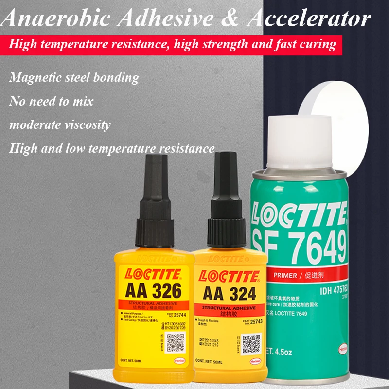 

1pcs 50ml LOCTITE 326 Metal Structure Adhesive 324 High Viscosity Glass Bonding Adhesive Impact Resistant Anaerobic Adhesive
