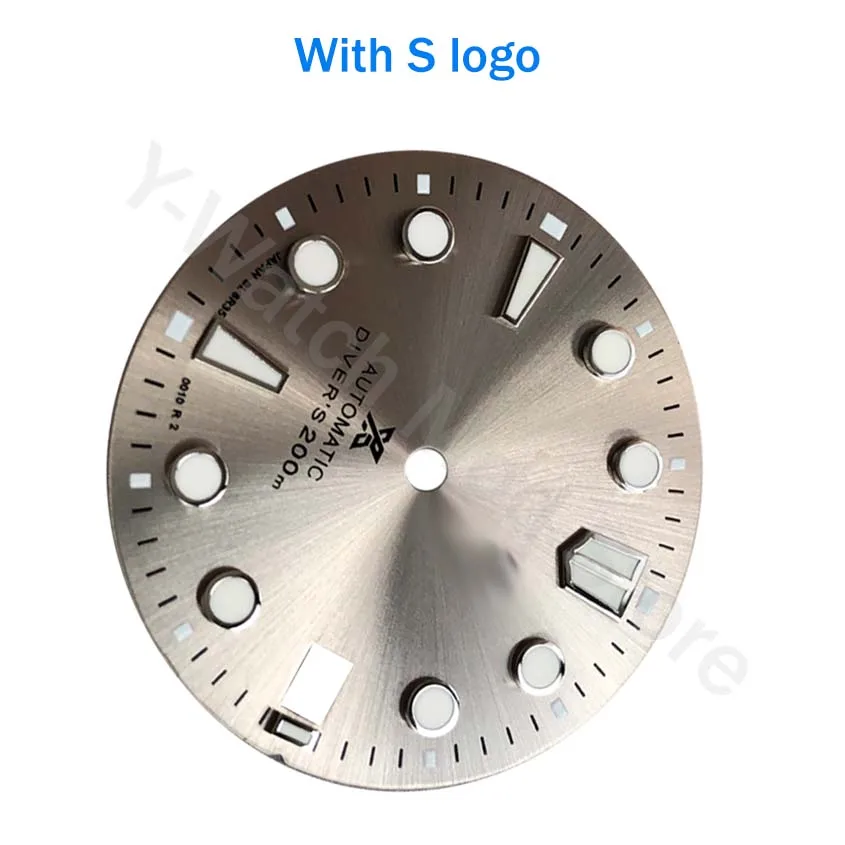 Nh35-seiko watch grey dial with s logo new style mod watch NH35 hands  Skx007/009 Turtle Abalone 28.5mm