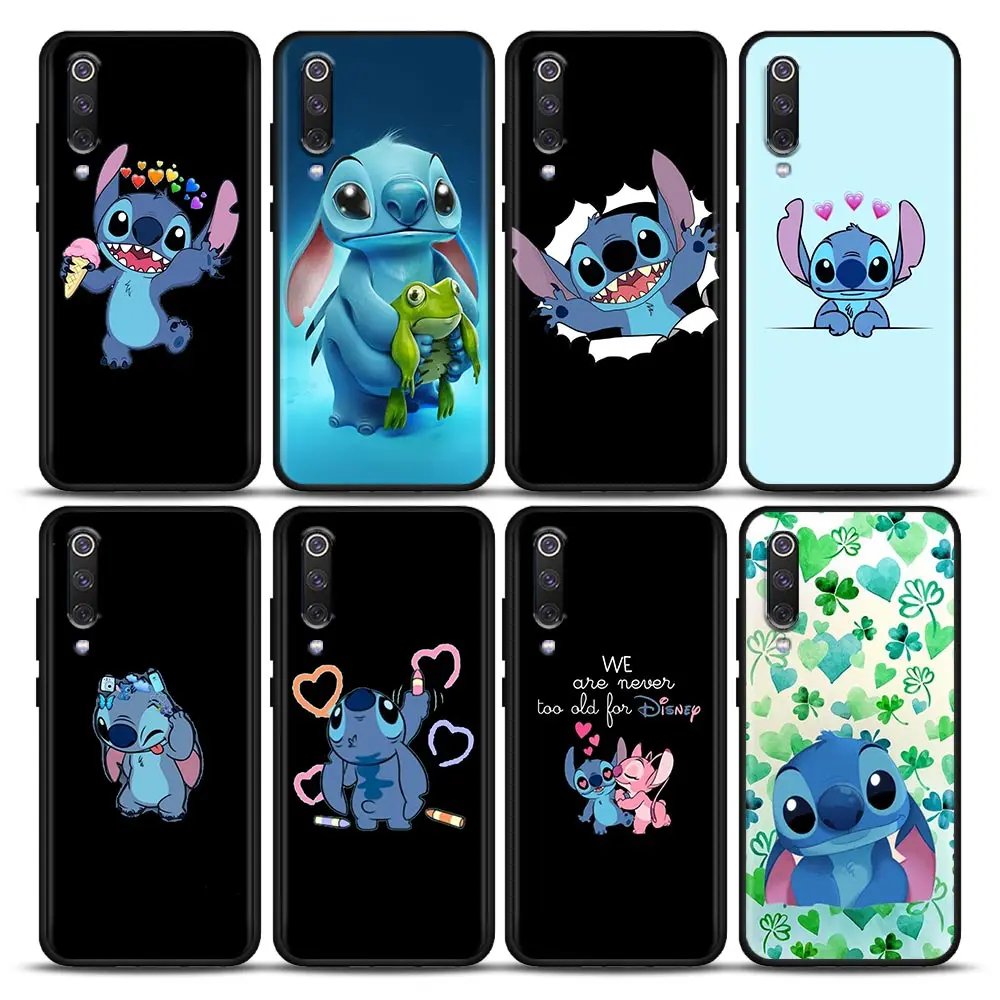 

Phone Case for Xiaomi Mi A2 8 9 SE 9T 10 10T 10S CC9 CC9E Note 10 Lite Pro 5G Soft Silicone Case Cover Cute Cartoon Stitch