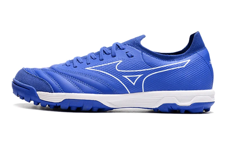 Original Mizuno Creation MORELIA NEO Knitting TF Men's Sports Shoes Mizuno Outdoor Sneakers Blue Color Size Eur 40-45