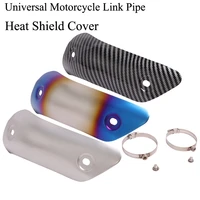 38 65mm universal motorcycle exhaust link pipe heat shield cover insulation anti scald protection for z900 cbr500 mt 07 cb400