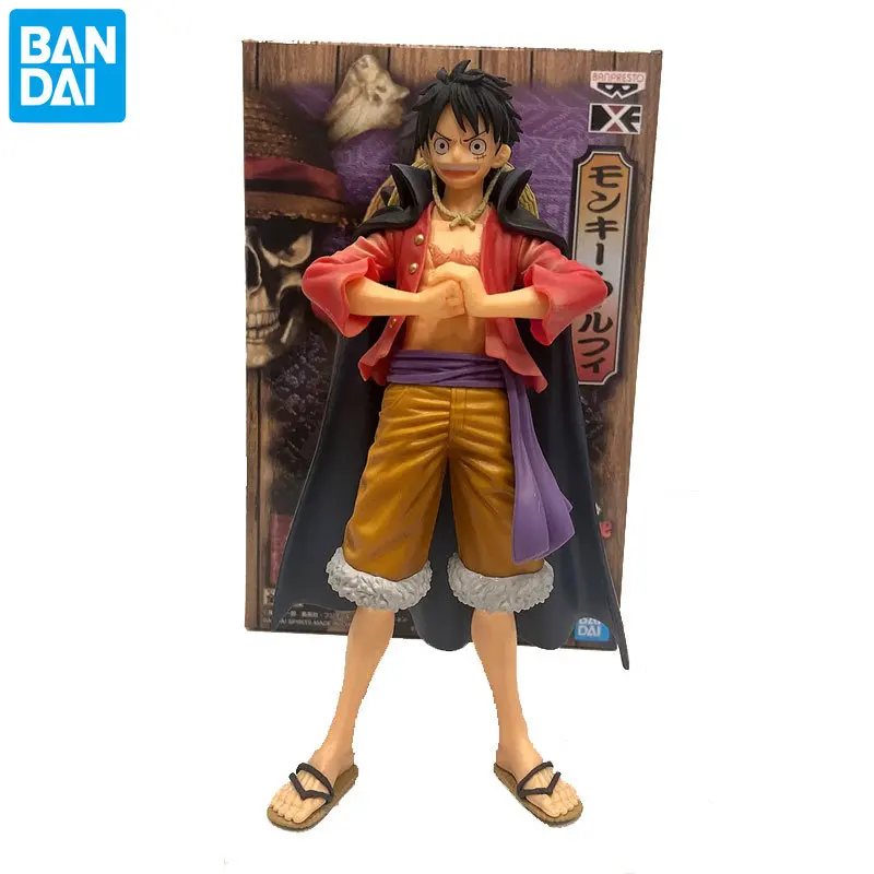 

In Stock Original Bandai One Piece DXF Wanno Country VOL.4 Monkey D. Luffy Genuine Action figure collectible model toys for boys