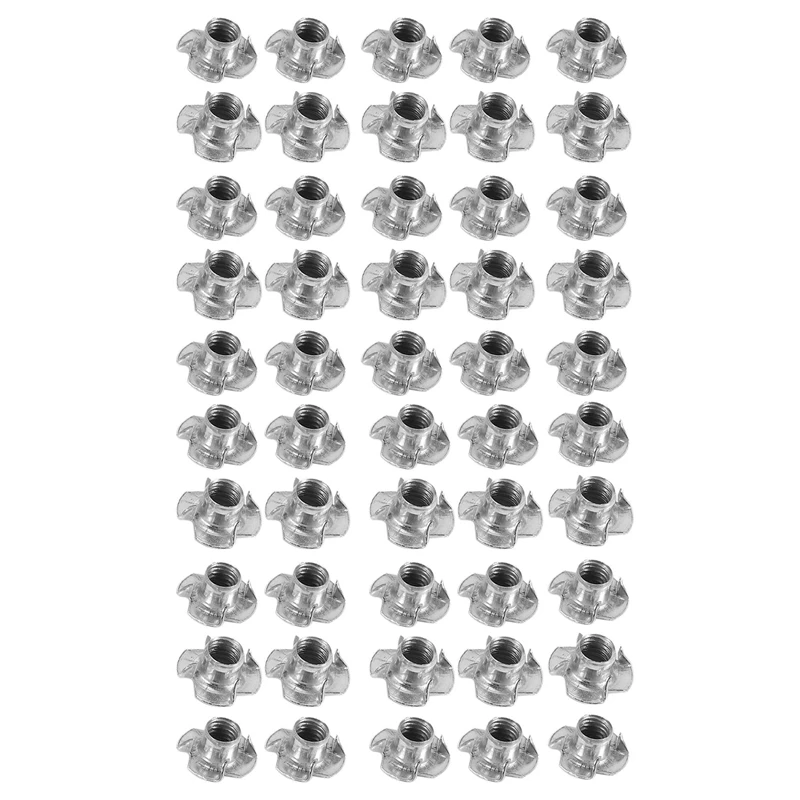 

50pcs M8 metal Captive T Nuts Pronged Tee Blind Nuts Metric