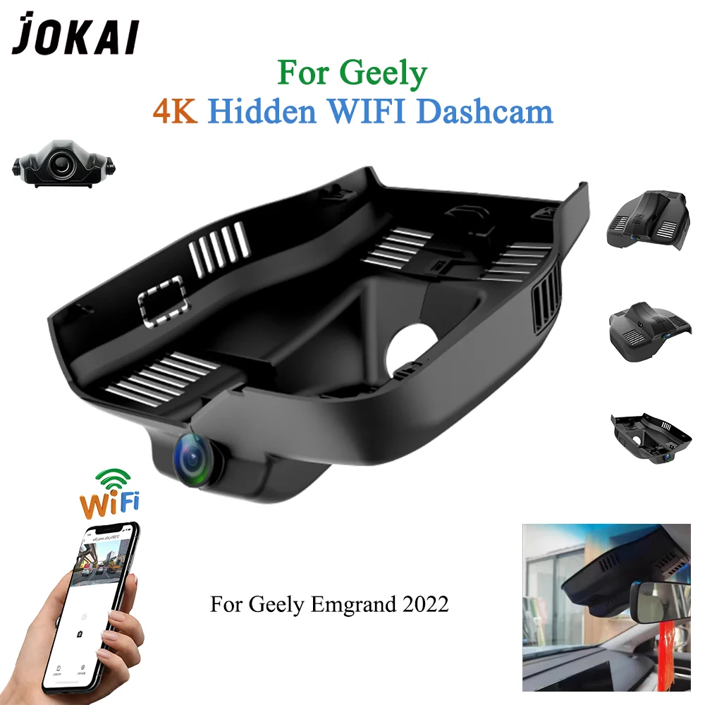 

For Geely EMGRAND 7 Very 2022 Front and Rear 4K Dash Cam for Car Camera Recorder Dashcam WIFI Car Dvr Recording Devices