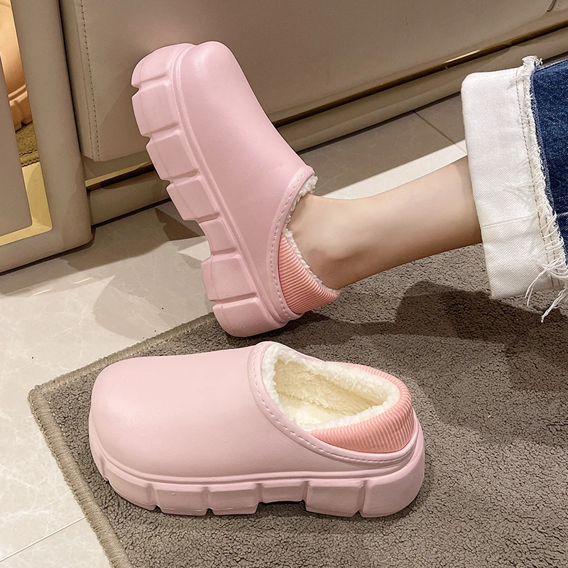 

Универсальная повседневная женская обувь, модная Осенняя женская обувь на платформе с круглым носком, новинка 2022, криперы, осеннее платье, короткая плюшевая хлопковая обувь