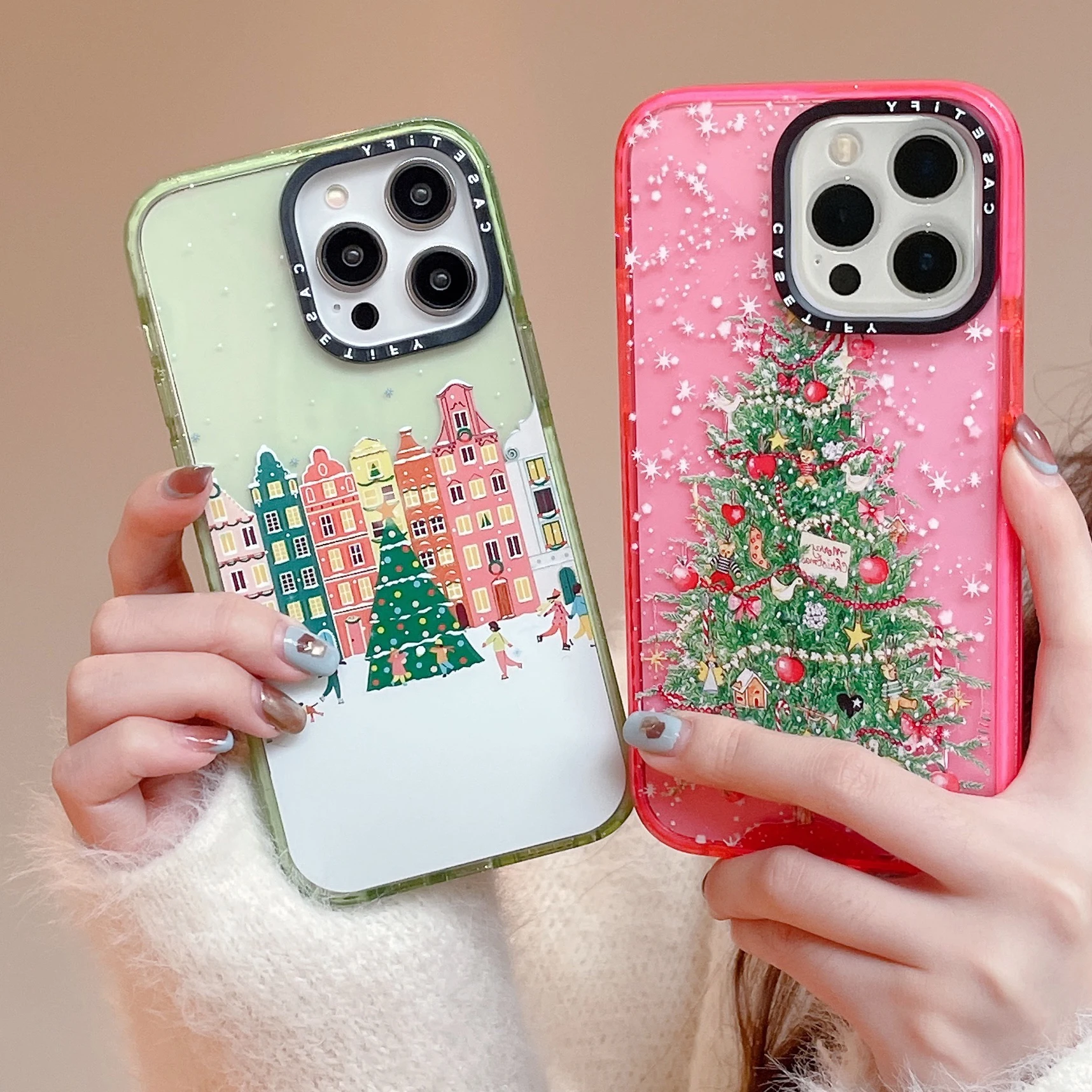 

Fashion Brand Christmas Tree Phone Case for Iphone 11 12 13 14 Pro Max Plus SE 2020 Y2k Girl Cartoon Colorful Clear GiftCasetify