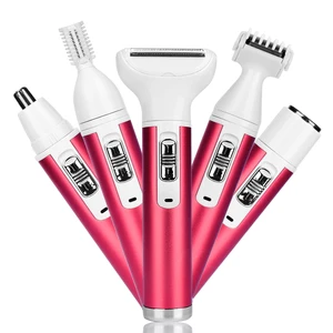 5 in 1 Electric Hair Remover Rechargeable Lady Shaver Nose Hair Trimmer Eyebrow Shaper Leg Armpit Bi