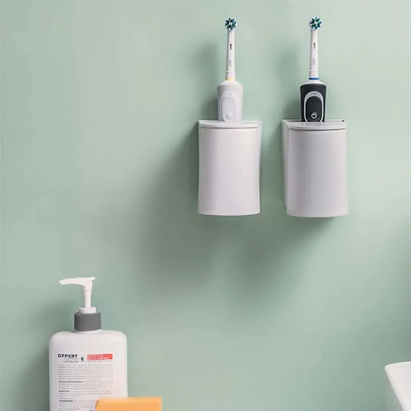

Toothbrush Holder, Non Perforated Wall Mounted Plastic Mouthwash Cup, Toothpaste, Toothbrush Set, Bathroom Storage Rack