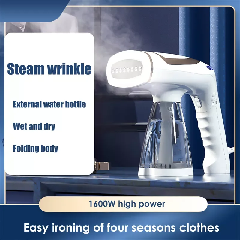 

1600W Garment Steamer Handheld Folding Garment Ironing Machine Dry And Wet Steam Iron For Clothes Travel Home Steam Generator