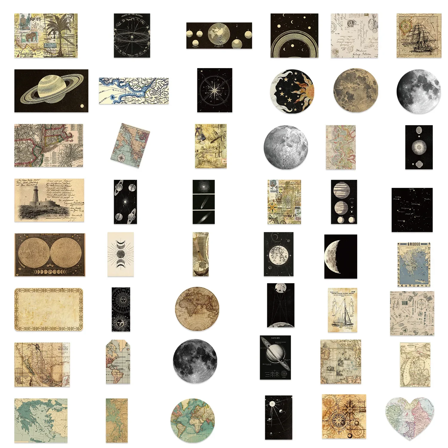 10/30/50 шт. ретро карта мира водостойкая наклейка в стиле граффити эстетическая