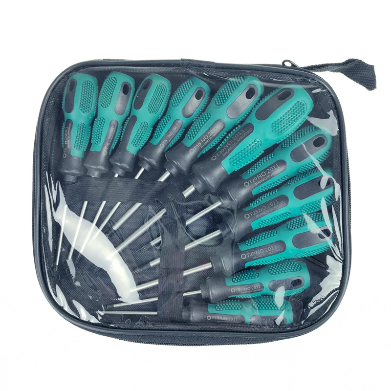 

Наборы магнитных отверток Torx Precision T5 T6 T7 T8 T9 T10 T15 T20 T25 T27 T30 Набор ручных инструментов для ремонта контроллера безопасности Torx