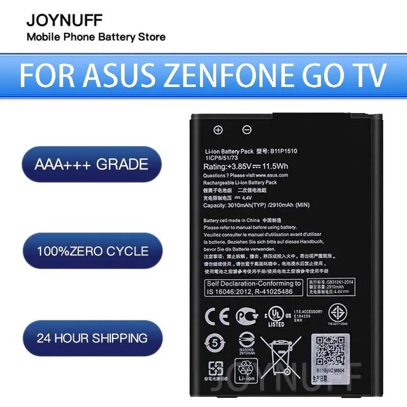 

New Battery High Quality 0 Cycles Compatible B11P1510 For ASUS ZenFone Go TV ZB551KL X013DB moblie phone Replacement Batteries