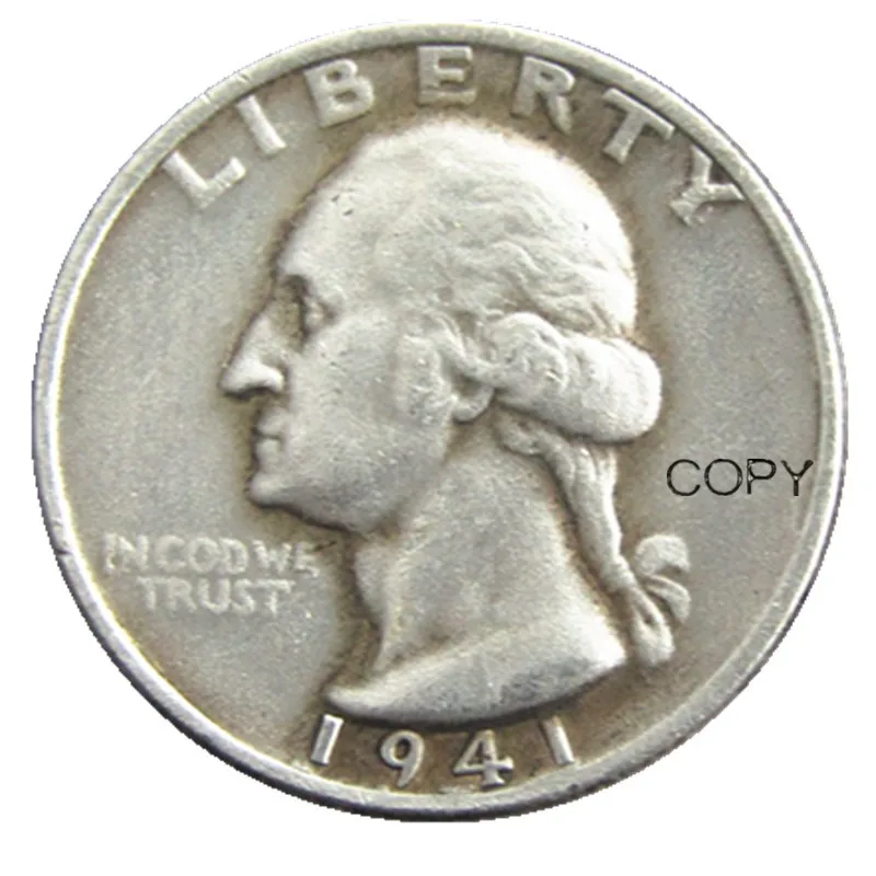 US 1941P/D/S квартал Вашингтон Посеребренная копировальная монета US 1941P/D/S квартал Вашингтон Посеребренная копировальная монета