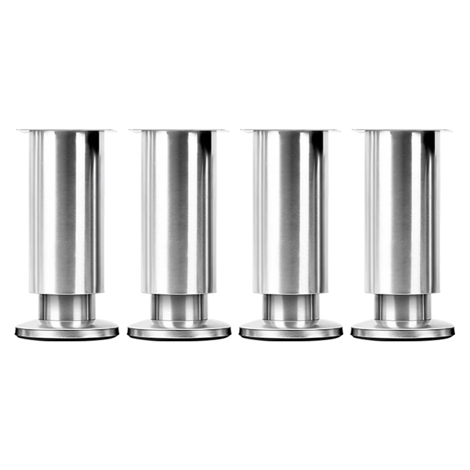 

4pcs Furniture Feet Sofa Accessories Desk Easy Install Thickned Stainless Steel Durable Bed Height Adjustable Table Leg Cabinet