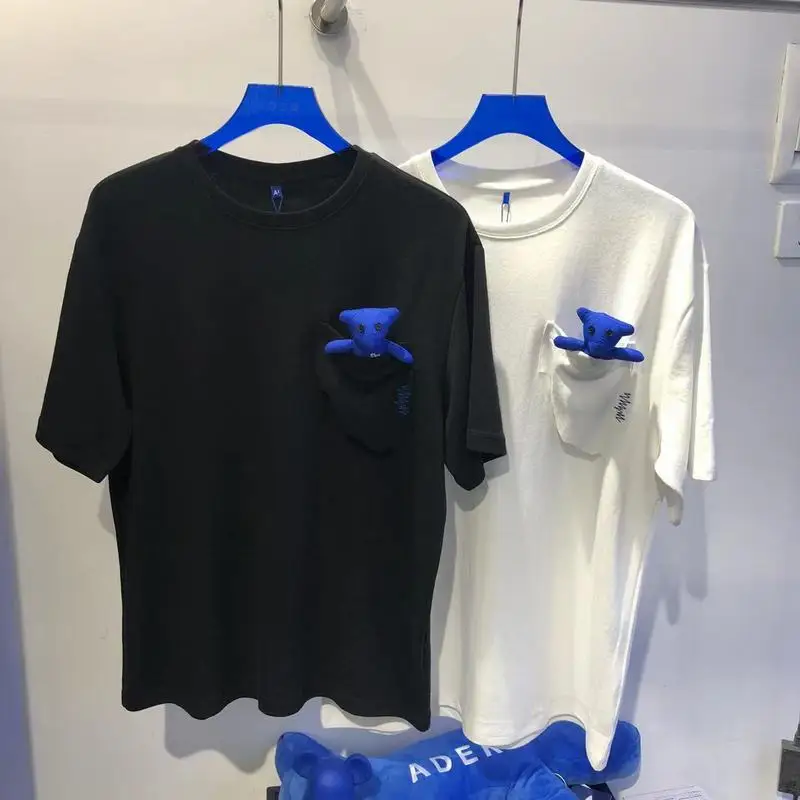 

2022 Summer Ader Error Pocket Bear T-shirts Men Women Fashion K-pop Streetwear Ader T-shirt High Quality Short Sleeve O-neck Tee